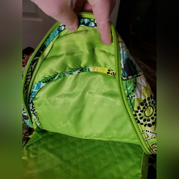 Vera Bradley Limes Up Retired Large Campus Floral Quilted Backpack EUC